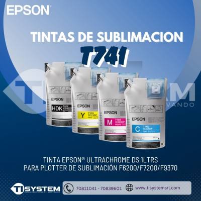 Tinta Epson Ultra Chrome DS para plotter de sublimación F6370 T741